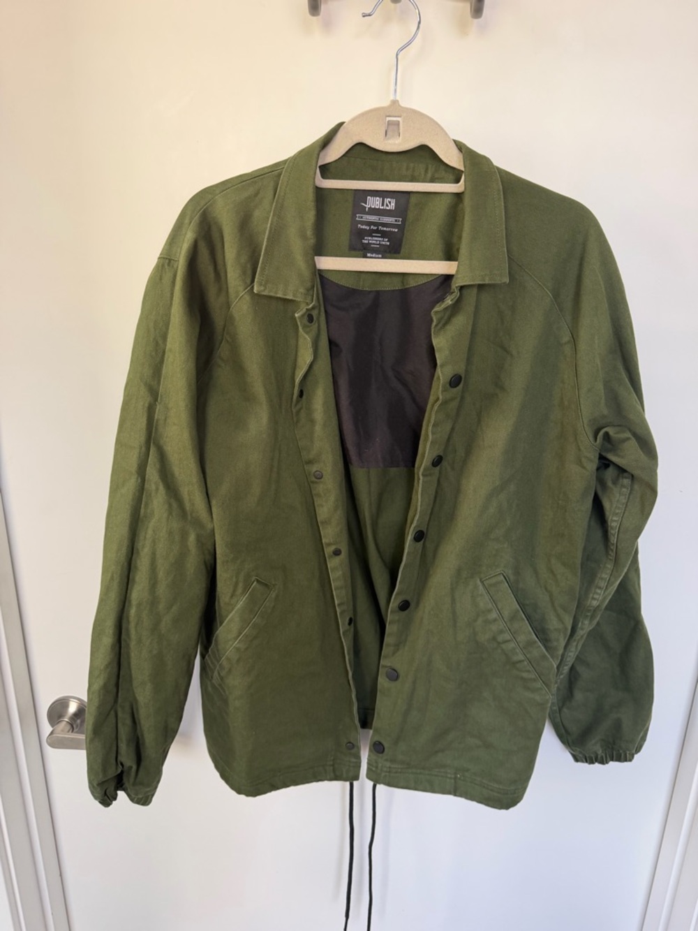 Publish Olive Green Military-Style Coach Jacket